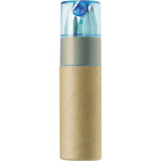 ABS and cardboard tube with pencils Libbie, light blue
