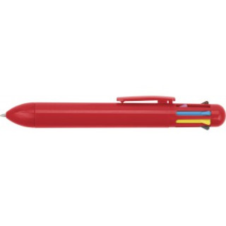 Eight colour plastic ballpen., red
