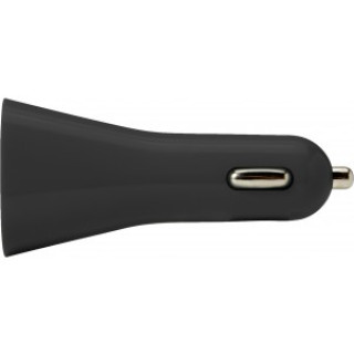 ABS Car charger with 2 USB ports., black