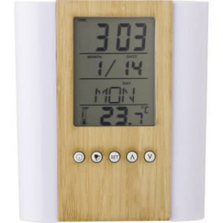 Bamboo penholder with clock Hassan, bamboo
