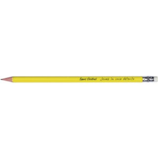 Pencil with eraser Isaac, yellow