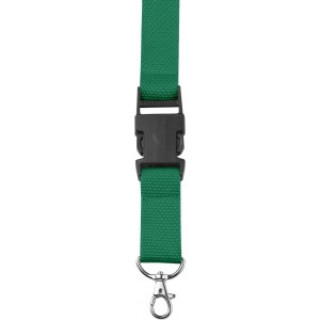 Polyester (300D) lanyard and key holder Bobbi, green