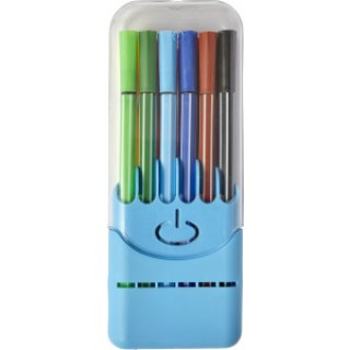 12 water-based felt tip pens Evan, light blue