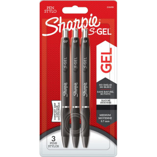 ROLER SHARPIE S GEL 0,7MM ČRNA 3/1-BLIS