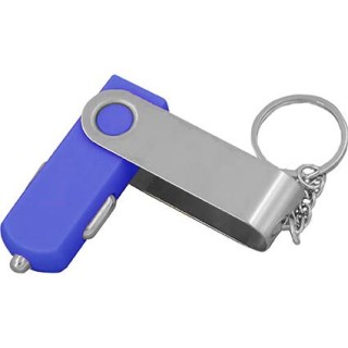 USB blue car charger, 12 V