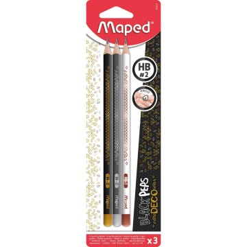 Grafitni svinčnik MAPED Deco HB, 3/1 570691