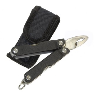 Folding hand tool in textile case