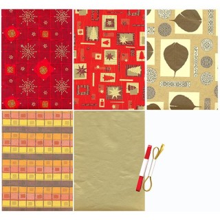 Creative New Year wrapping paper, 5 shee
