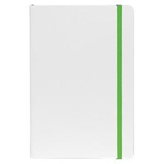 Notes Flux White 14x21cm zelena elastika