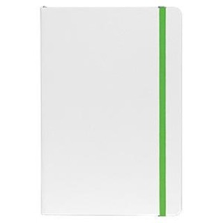 Notes Flux White 14x21cm zelena elastika 8013107