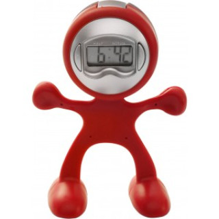 ABS clock Finley, red