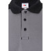 VL VELES. Two-tone stretch piqué polo shirt (200g/m²) with short sleeves, in polyester (96%) and elastane (4%)