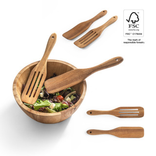 Set lesenih žlic za solato iz akcijevega lesa BATALI 94291