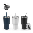 Kovinska skodelica s pokrovom in slamico 600ml JOYNER M 94372