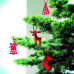 Set of 6 felt tree hangers ROUGE CX1335-05