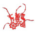 Set of 6 felt tree hangers ROUGE CX1335-05