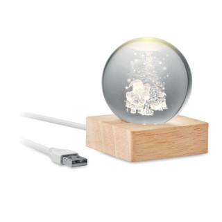 Christmas LED glass ball SANTA LIGHT CX1541-40