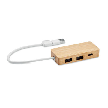 USB hub razdelilec iz lesa MO2143-40