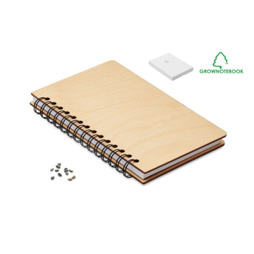 Rokovnik A5 v darilni škatli - s semeni breze GROWBOOK™ MO2251-40