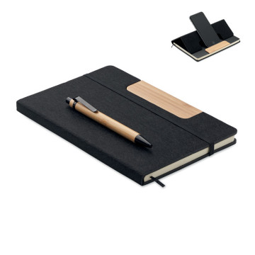 Darilni set beležka iz filca A5 in pisalo NOTEMIX MO2390-03