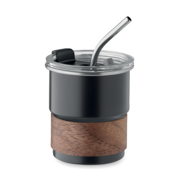 Kovinska skodelica s slamico 260ml MATE MO2423-03