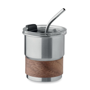 Kovinska skodelica s slamico 260ml MATE MO2423-16