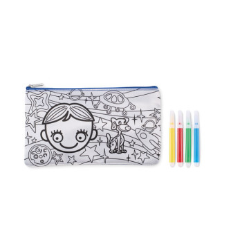 Pencil case with markers KIDDO MO2505-37