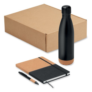Darilni set s steklenico, beležko in pisalom v škatli CADEAU MO2634-03