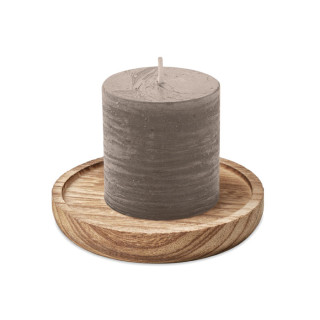 Candle on round wooden base PENTAS MO6282-07