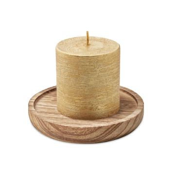 Candle on round wooden base PENTAS MO6282-98