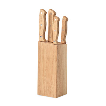 Set kuhinjskih nožev v lesenem podstavku MO6308-40