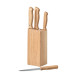 Set kuhinjskih nožev v lesenem podstavku MO6308-40