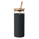 Stekleni kozarec 450ml s pokrovom in silikonskim etuijem MO6352-03