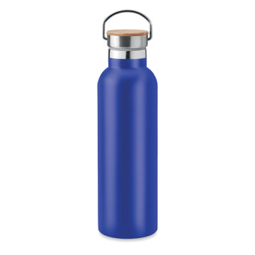 Kovinska termo steklenica z lesenim pokrovom 750ml HELSINKI MED MO6372-04