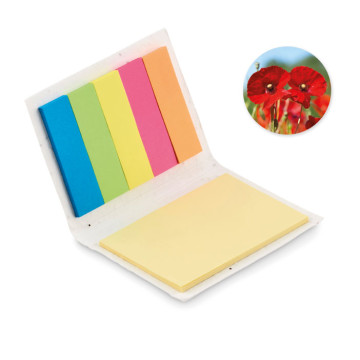 Blok z memo lističi in kartonom s semeni MO6510-06