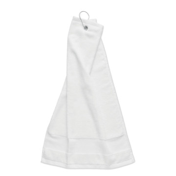 Cotton golf towel with hanger