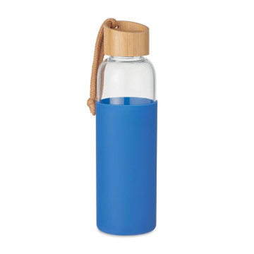 Steklenica s silikonskim ovojem in lesenim pokrovom 500ml MO6845-37