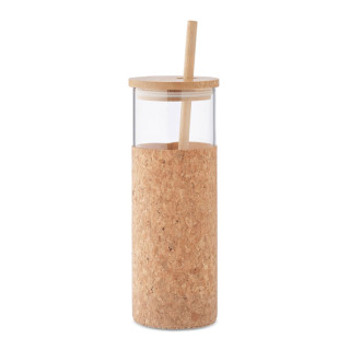 Kozarec v etuiju iz plute - borosilikatno steklo 450ml MO6950-13