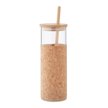 Kozarec v etuiju iz plute - borosilikatno steklo 450ml MO6950-13