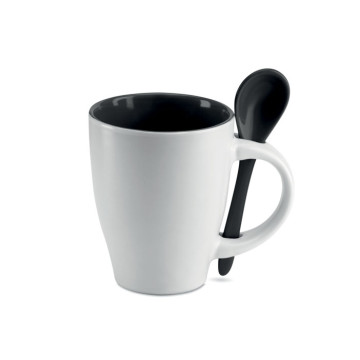 Dvobarvna skodelica z žličko 250ml MO7344-03