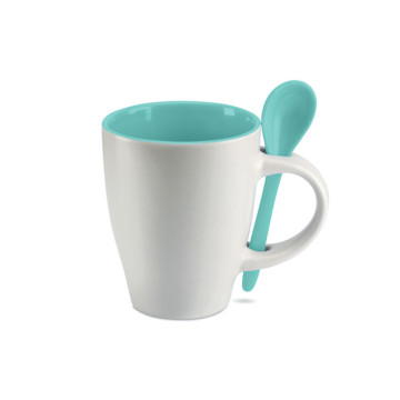 Dvobarvna skodelica z žličko 250ml MO7344-04