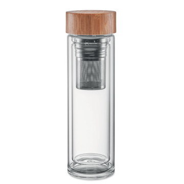 Steklenica z dvojno steno in filtrom za čaj ali sadje 400ml MO9420-22