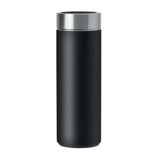 Lesena termo steklenica z dvojno kovinsko steno 400ml MO9421-03