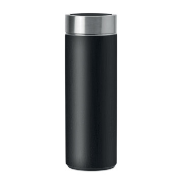 Lesena termo steklenica z dvojno kovinsko steno 400ml MO9421-03