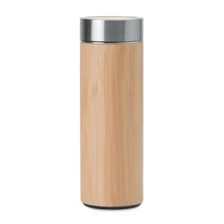 Lesena termo steklenica z dvojno kovinsko steno 400ml MO9421-40