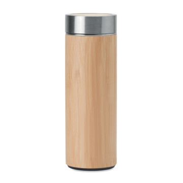 Lesena termo steklenica z dvojno kovinsko steno 400ml MO9421-40