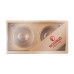 Set dveh espresso steklenih skodelic z lesenim podstavkom MO9709-22