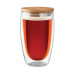 Skodelica z dvojno steno in pokrovom - borosilikatno steklo 450ml MO9721-22