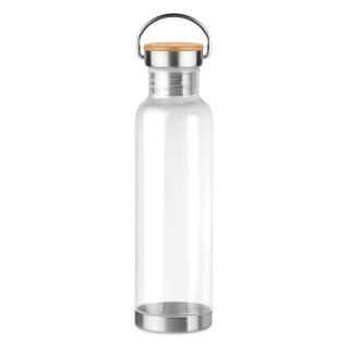 Tritan 800ml plastenka z lesenim pokrovom MO9850-22