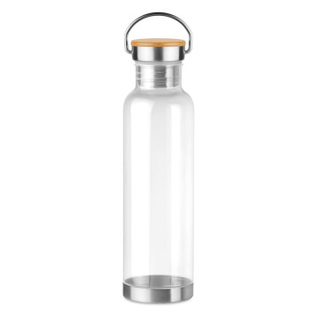 Tritan 800ml plastenka z lesenim pokrovom MO9850-22